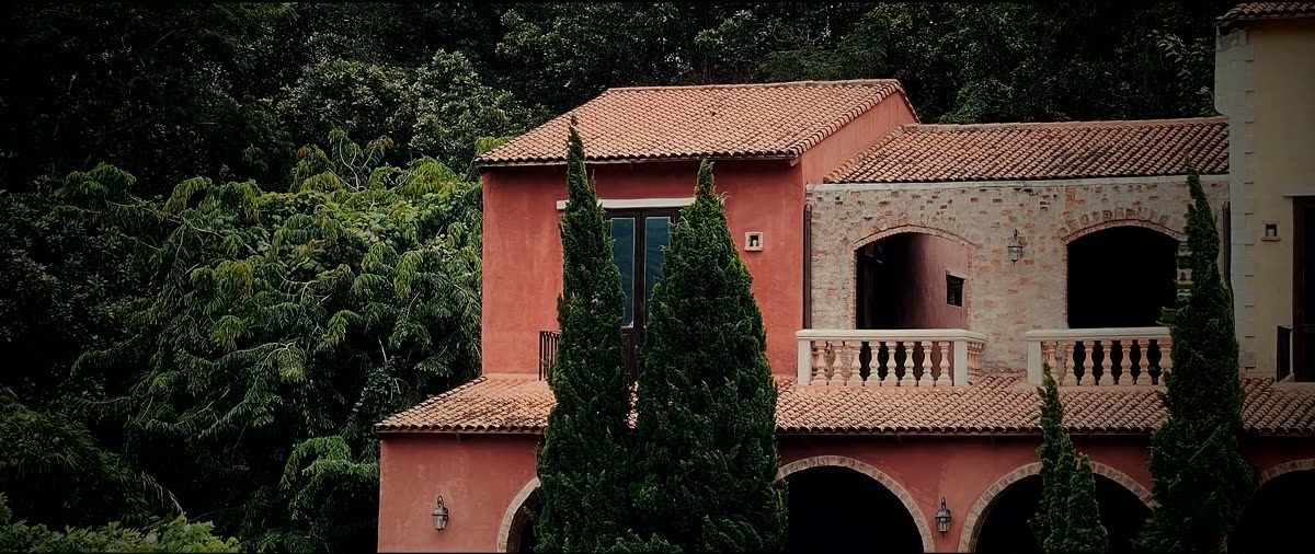 Villa at dusk